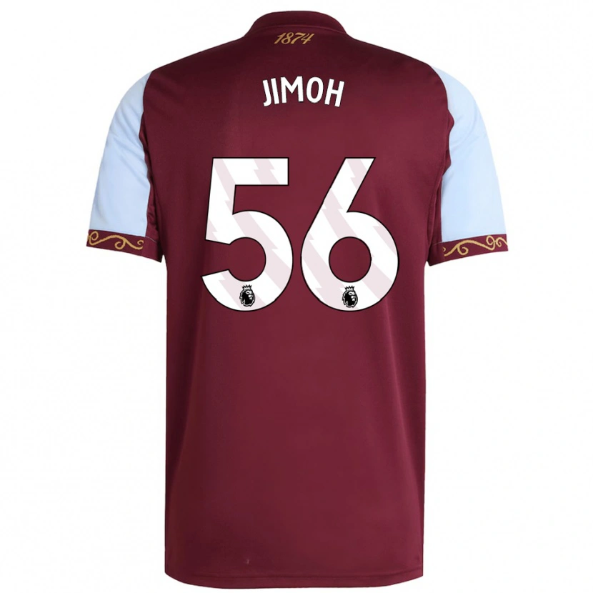 Danxen Męski Jamaldeen Jimoh-Aloba #56 Burgundowo-Błękitny Domowa Koszulka 2025/26 Koszulki Klubowe