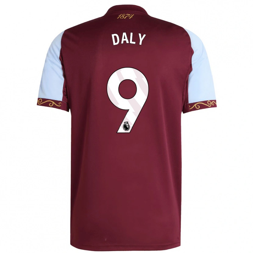 Danxen Męski Rachel Daly #9 Burgundowo-Błękitny Domowa Koszulka 2025/26 Koszulki Klubowe
