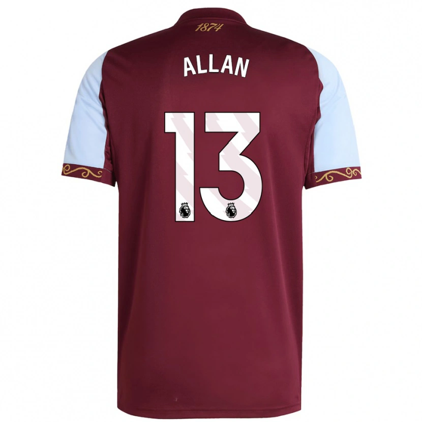 Danxen Męski Jack Allan #13 Burgundowo-Błękitny Domowa Koszulka 2025/26 Koszulki Klubowe