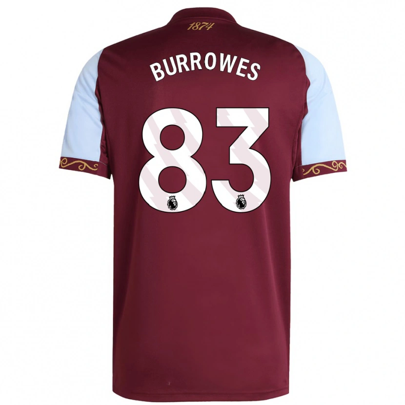 Danxen Męski Bradley Burrowes #83 Burgundowo-Błękitny Domowa Koszulka 2025/26 Koszulki Klubowe