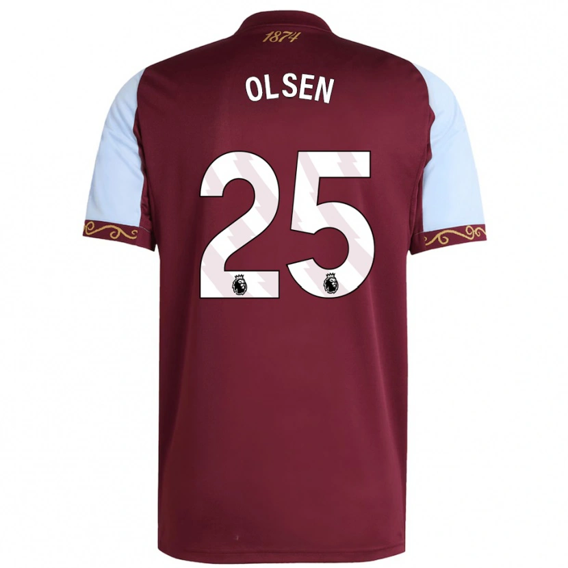 Danxen Męski Robin Olsen #25 Burgundowo-Błękitny Domowa Koszulka 2025/26 Koszulki Klubowe