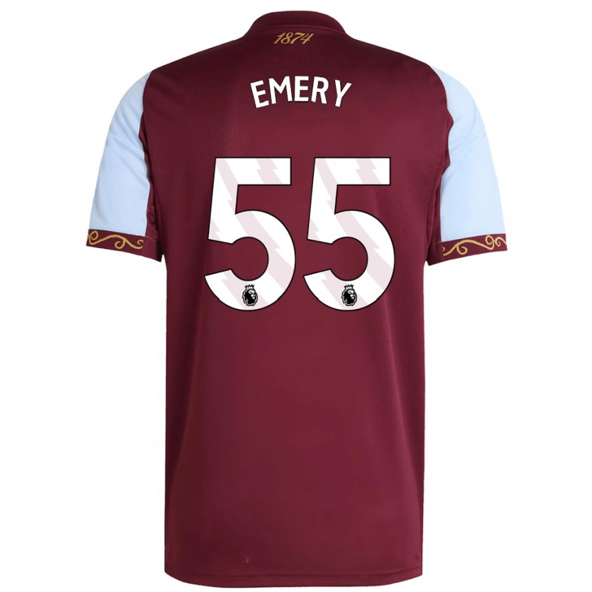 Danxen Męski Lander Emery #55 Burgundowo-Błękitny Domowa Koszulka 2025/26 Koszulki Klubowe
