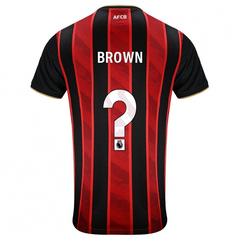 Danxen Męski Lewis Brown #0 Czerwono-Czarny Domowa Koszulka 2025/26 Koszulki Klubowe