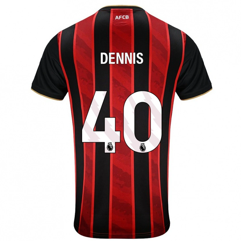 Danxen Męski Will Dennis #40 Czerwono-Czarny Domowa Koszulka 2025/26 Koszulki Klubowe