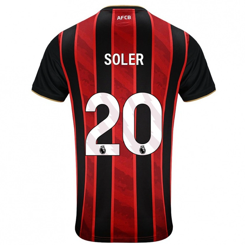 Danxen Męski Julio Soler #20 Czerwono-Czarny Domowa Koszulka 2025/26 Koszulki Klubowe
