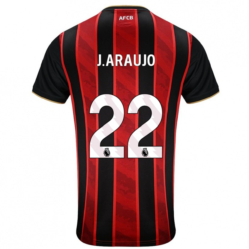 Danxen Męski Julián Araujo #22 Czerwono-Czarny Domowa Koszulka 2025/26 Koszulki Klubowe