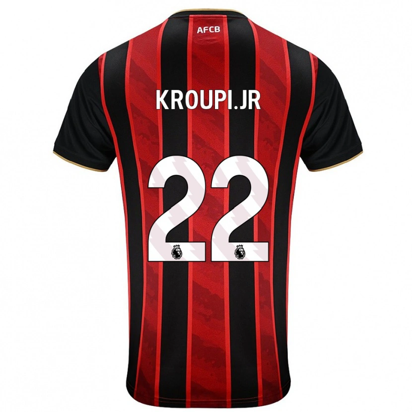 Danxen Męski Eli Junior Kroupi #22 Czerwono-Czarny Domowa Koszulka 2025/26 Koszulki Klubowe