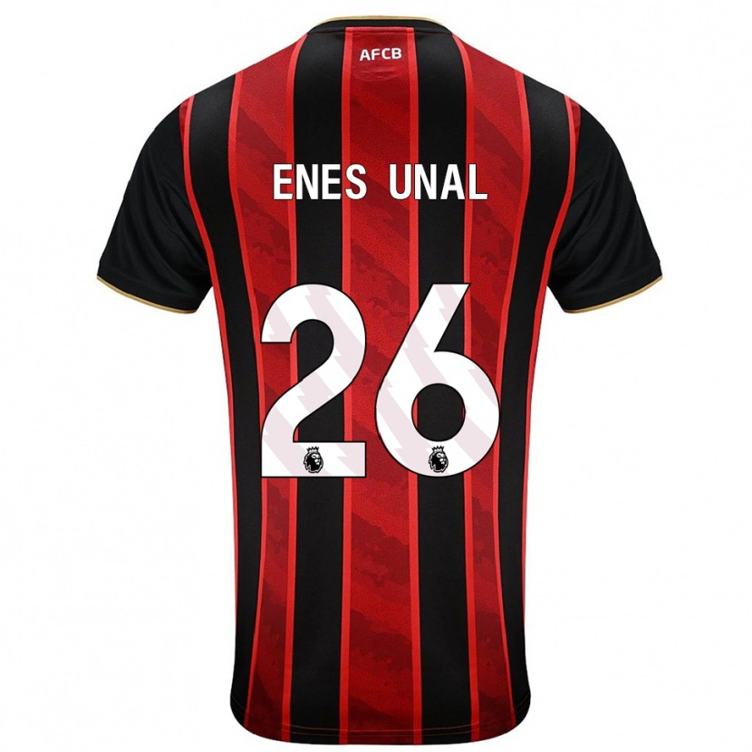 Danxen Męski Enes Ünal #26 Czerwono-Czarny Domowa Koszulka 2025/26 Koszulki Klubowe