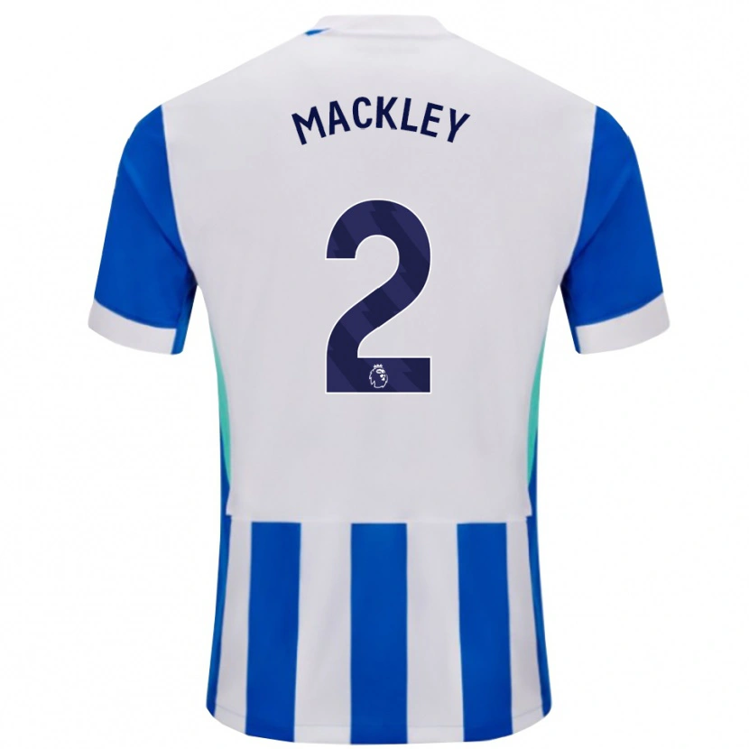 Danxen Męski Callum Mackley #2 Niebiesko-Biały Domowa Koszulka 2025/26 Koszulki Klubowe