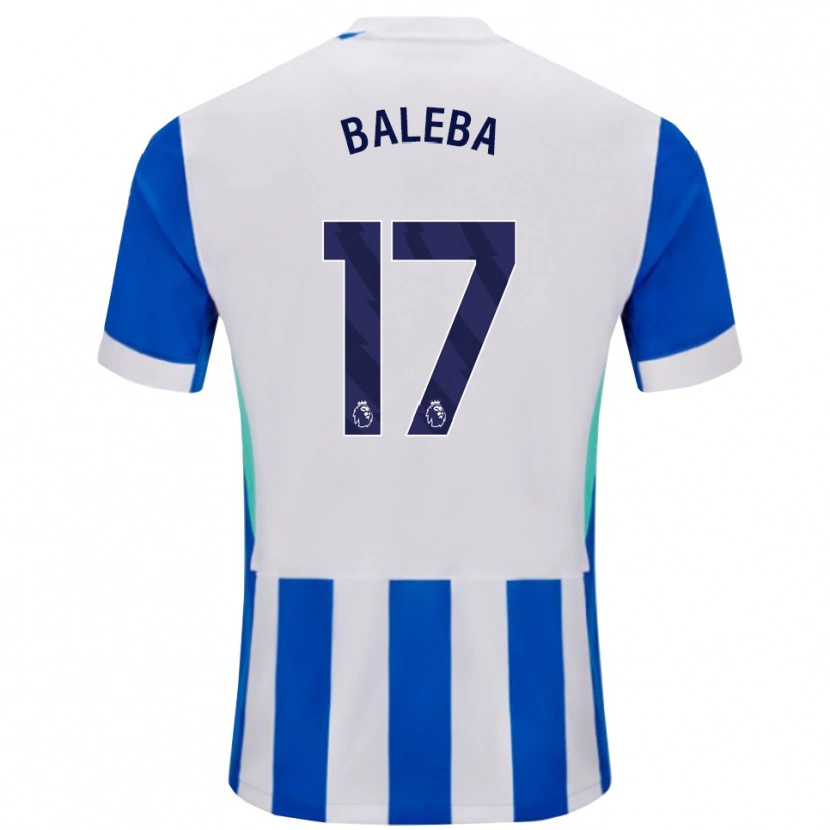 Danxen Męski Carlos Baleba #17 Niebiesko-Biały Domowa Koszulka 2025/26 Koszulki Klubowe