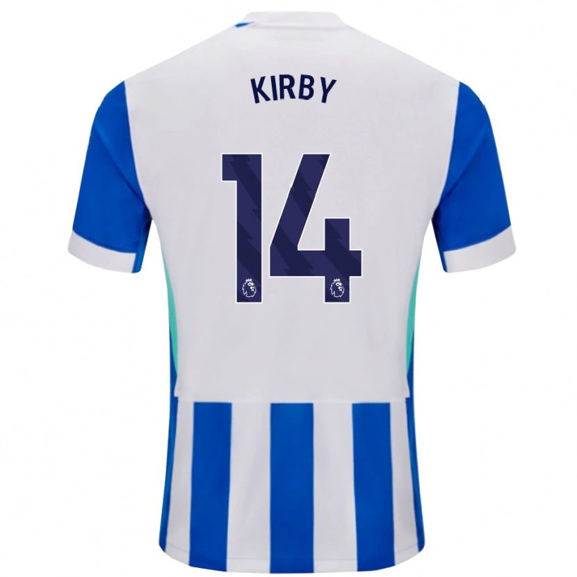 Danxen Męski Fran Kirby #14 Niebiesko-Biały Domowa Koszulka 2025/26 Koszulki Klubowe