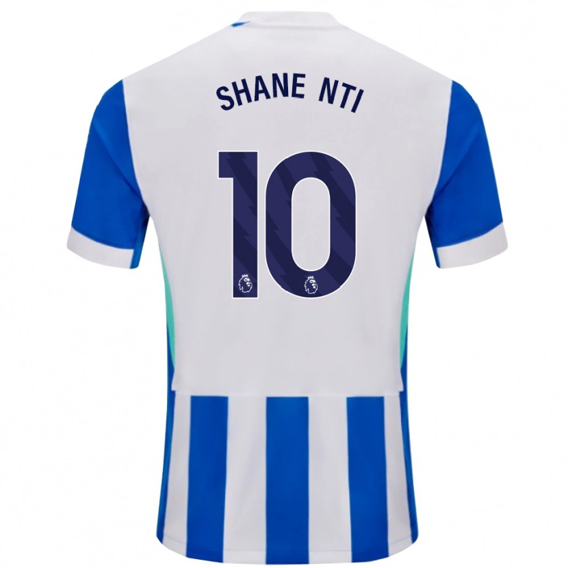 Danxen Męski Shane Nti #10 Niebiesko-Biały Domowa Koszulka 2025/26 Koszulki Klubowe