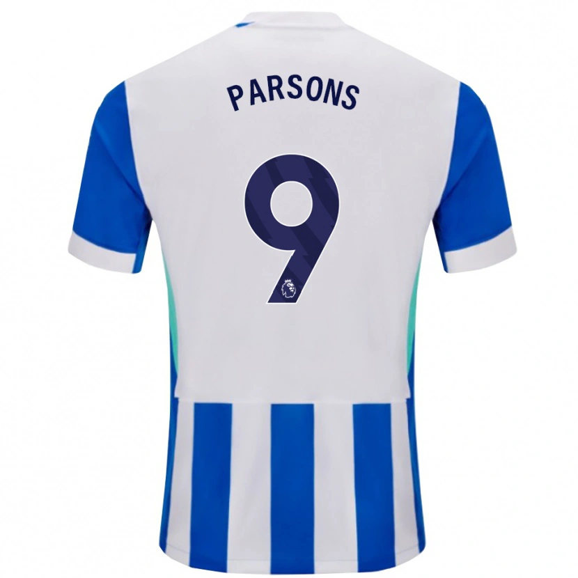 Danxen Męski Jacob Parsons #9 Niebiesko-Biały Domowa Koszulka 2025/26 Koszulki Klubowe
