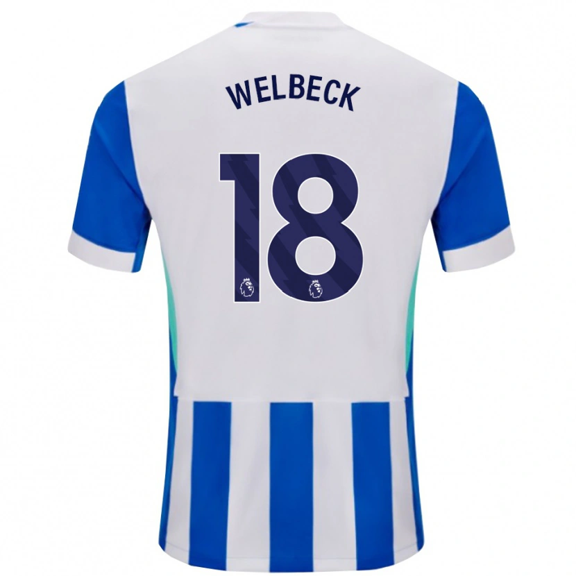 Danxen Męski Danny Welbeck #18 Niebiesko-Biały Domowa Koszulka 2025/26 Koszulki Klubowe