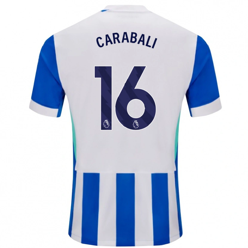Danxen Męski Jorelyn Carabalí #16 Niebiesko-Biały Domowa Koszulka 2025/26 Koszulki Klubowe