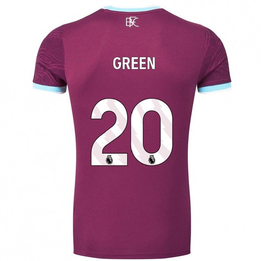 Danxen Męski Etienne Green #20 Burgundowo-Błękitny Domowa Koszulka 2025/26 Koszulki Klubowe