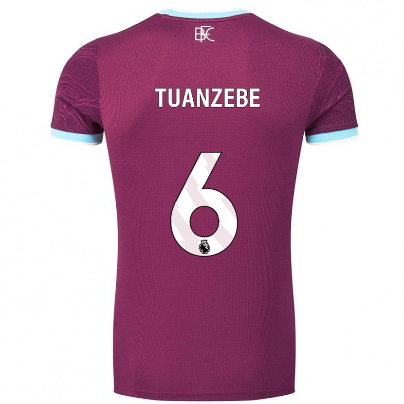 Danxen Męski Axel Tuanzebe #6 Burgundowo-Błękitny Domowa Koszulka 2025/26 Koszulki Klubowe