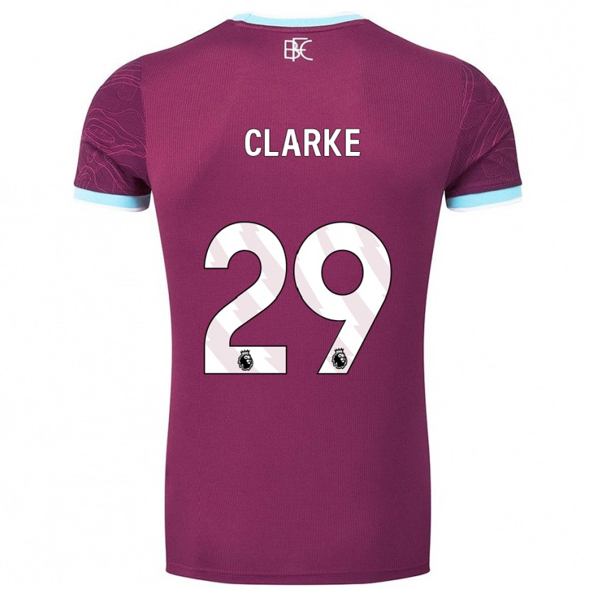 Danxen Męski Abby Clarke #29 Burgundowo-Błękitny Domowa Koszulka 2025/26 Koszulki Klubowe