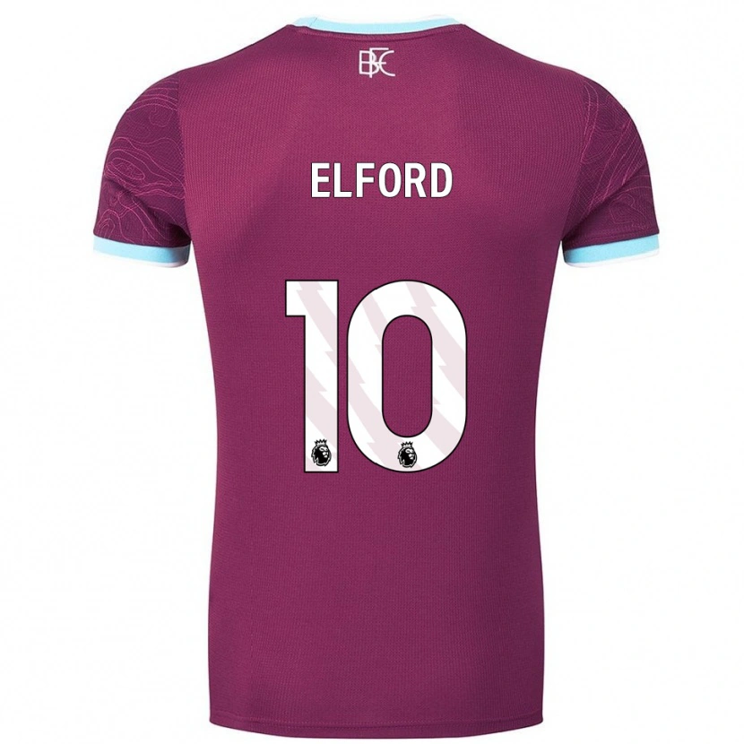 Danxen Męski Laura Elford #10 Burgundowo-Błękitny Domowa Koszulka 2025/26 Koszulki Klubowe