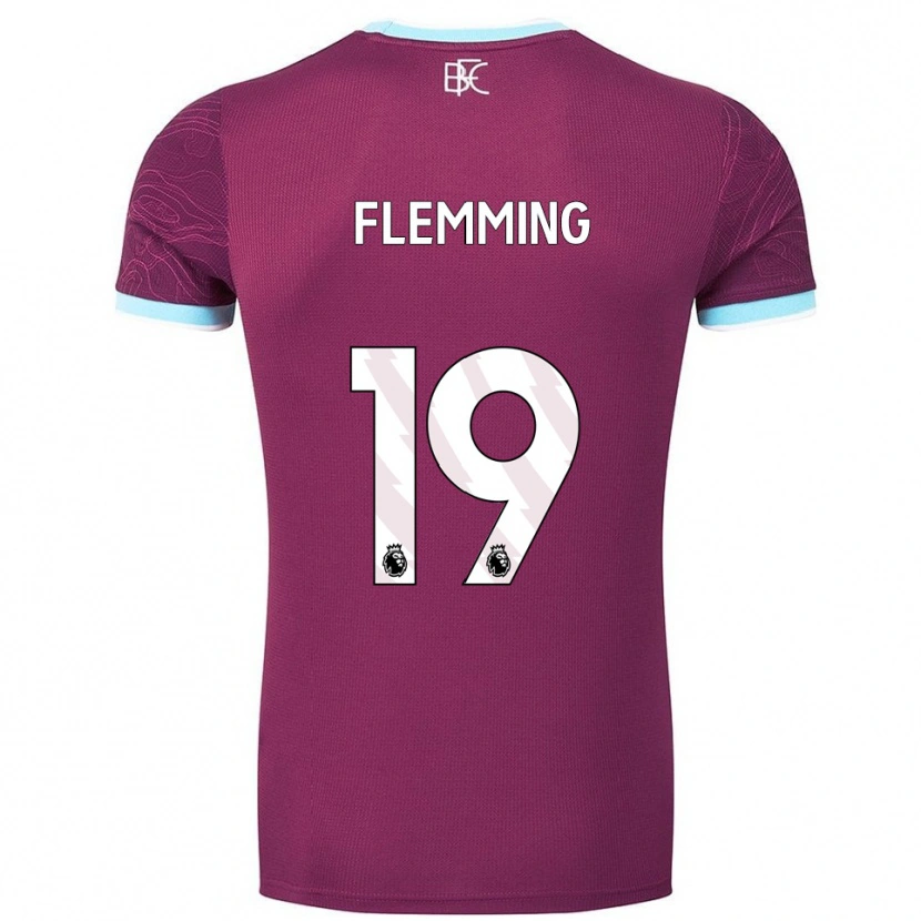 Danxen Męski Zian Flemming #19 Burgundowo-Błękitny Domowa Koszulka 2025/26 Koszulki Klubowe
