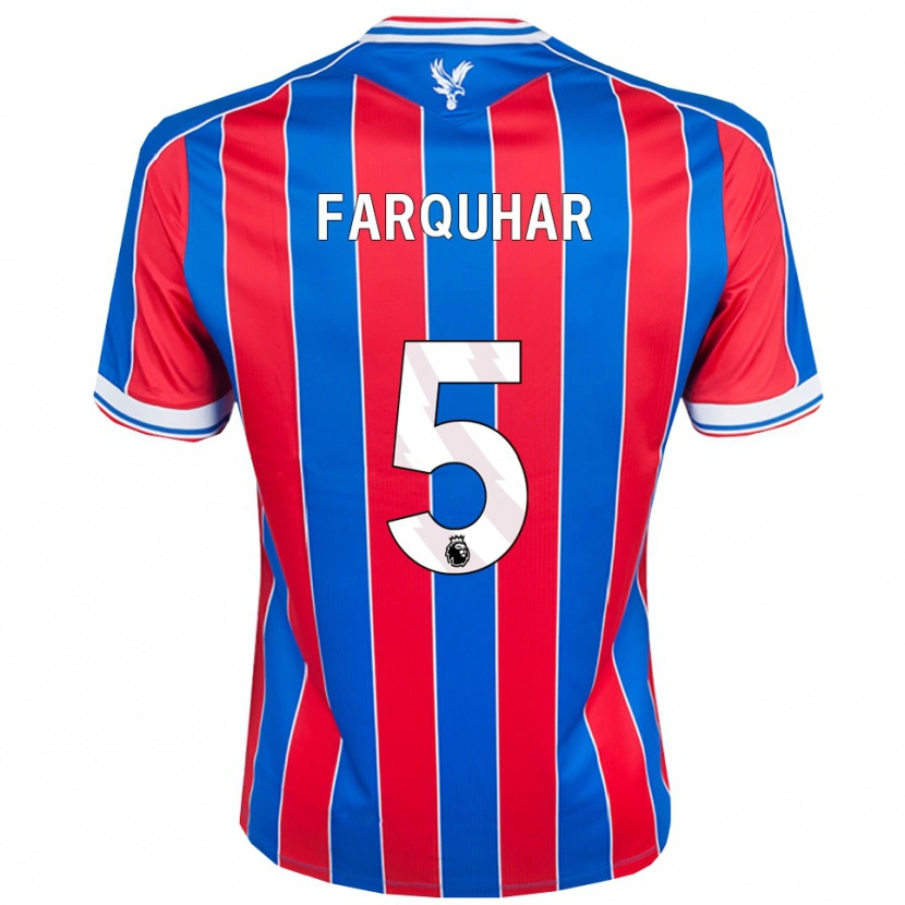 Danxen Męski Craig Farquhar #5 Niebiesko-Czerwono-Biały Domowa Koszulka 2025/26 Koszulki Klubowe