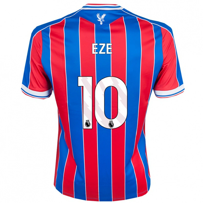 Danxen Męski Eberechi Eze #10 Niebiesko-Czerwono-Biały Domowa Koszulka 2025/26 Koszulki Klubowe