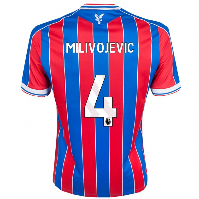 Danxen Męski Luka Milivojevic #4 Niebiesko-Czerwono-Biały Domowa Koszulka 2025/26 Koszulki Klubowe