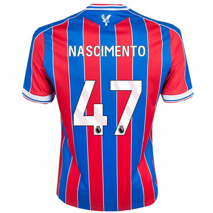 Danxen Męski Adler Nascimento #47 Niebiesko-Czerwono-Biały Domowa Koszulka 2025/26 Koszulki Klubowe