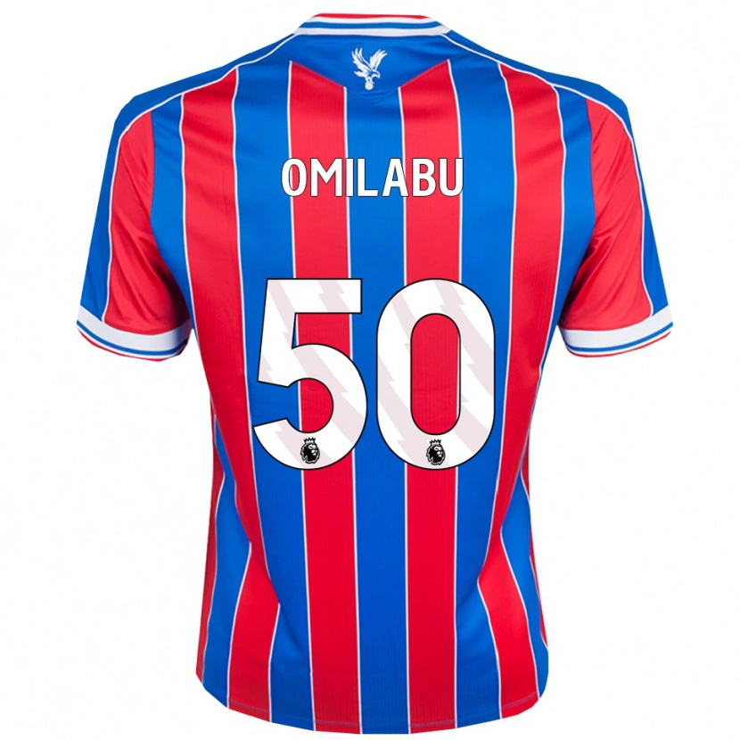 Danxen Męski David Omilabu #50 Niebiesko-Czerwono-Biały Domowa Koszulka 2025/26 Koszulki Klubowe