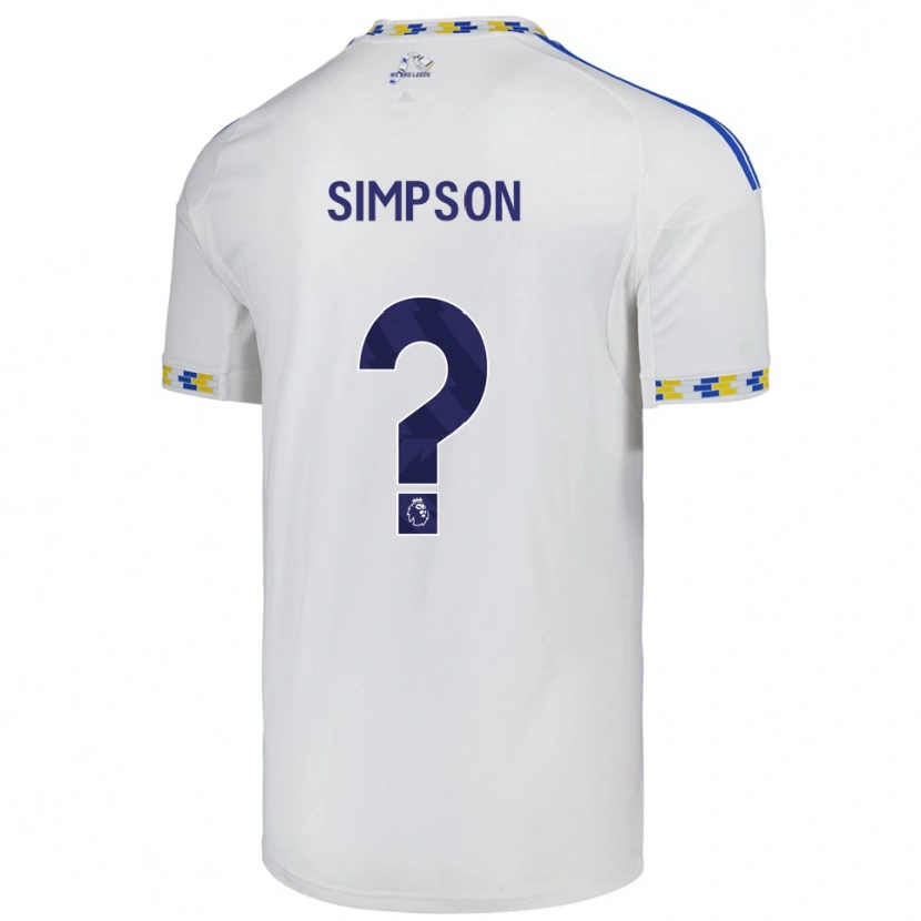 Danxen Męski Carrie Simpson #0 Biało-Niebieski Domowa Koszulka 2025/26 Koszulki Klubowe