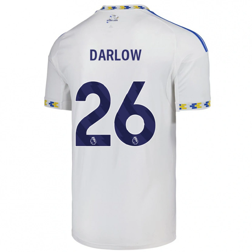 Danxen Męski Karl Darlow #26 Biało-Niebieski Domowa Koszulka 2025/26 Koszulki Klubowe