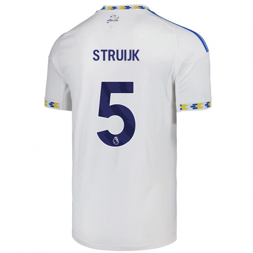 Danxen Męski Pascal Struijk #5 Biało-Niebieski Domowa Koszulka 2025/26 Koszulki Klubowe