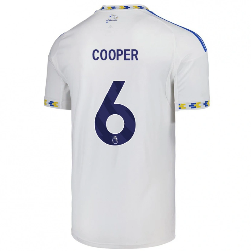 Danxen Męski Liam Cooper #6 Biało-Niebieski Domowa Koszulka 2025/26 Koszulki Klubowe