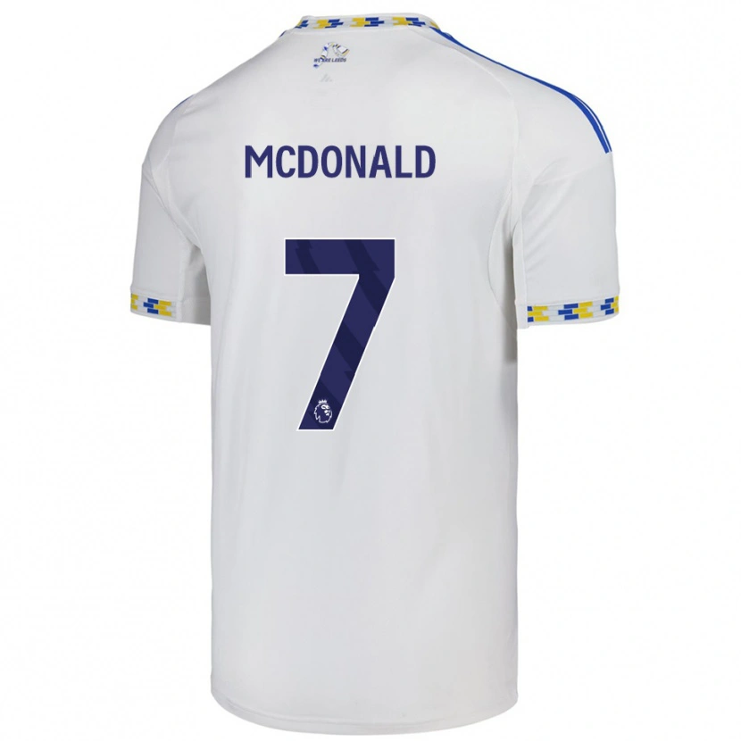 Danxen Męski Josh Mcdonald #7 Biało-Niebieski Domowa Koszulka 2025/26 Koszulki Klubowe