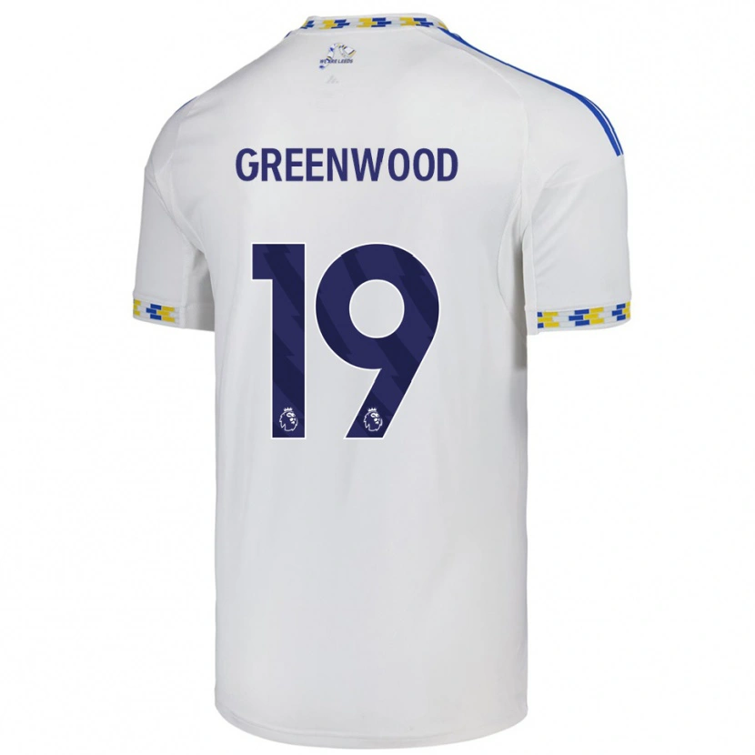Danxen Męski Sam Greenwood #19 Biało-Niebieski Domowa Koszulka 2025/26 Koszulki Klubowe