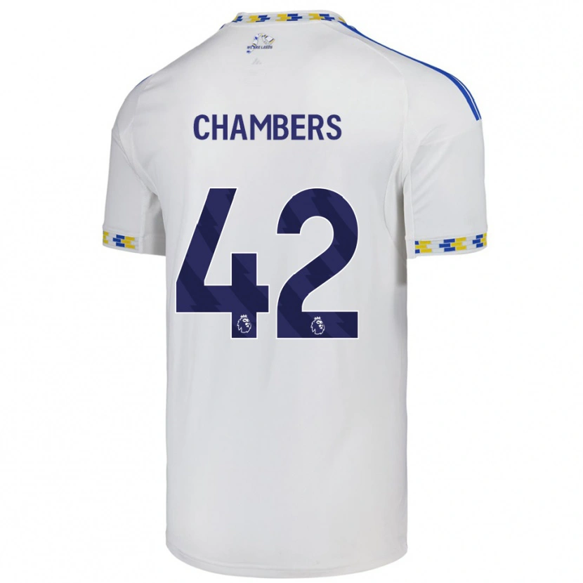 Danxen Męski Sam Chambers #42 Biało-Niebieski Domowa Koszulka 2025/26 Koszulki Klubowe