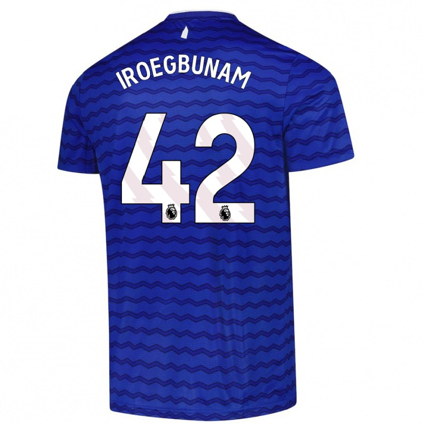Danxen Męski Tim Iroegbunam #42 Niebiesko-Granatowy Domowa Koszulka 2025/26 Koszulki Klubowe