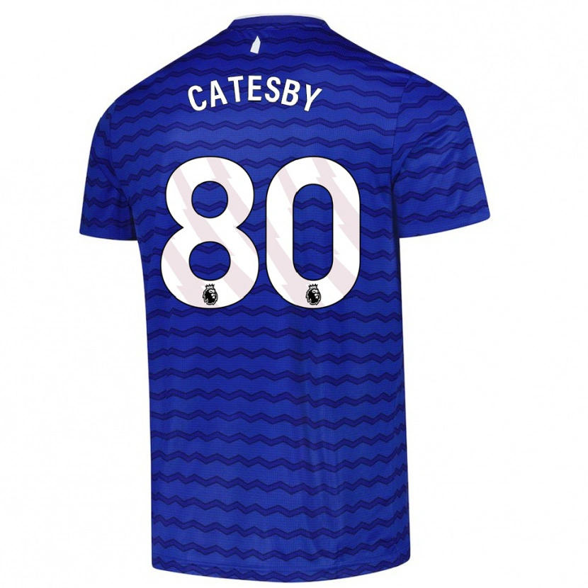 Danxen Męski Joel Catesby #80 Niebiesko-Granatowy Domowa Koszulka 2025/26 Koszulki Klubowe