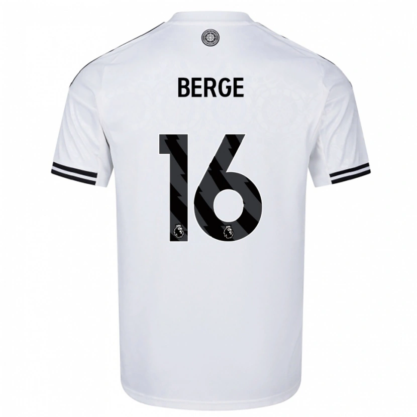Danxen Męski Sander Berge #16 Biało-Czarny Domowa Koszulka 2025/26 Koszulki Klubowe