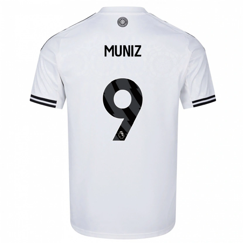 Danxen Męski Rodrigo Muniz #9 Biało-Czarny Domowa Koszulka 2025/26 Koszulki Klubowe