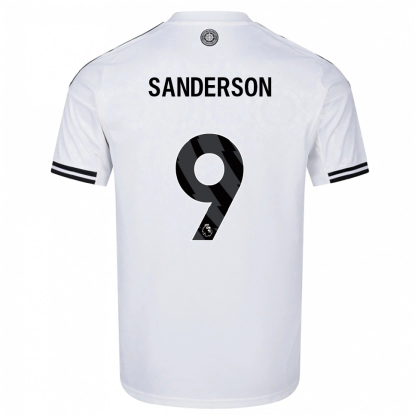 Danxen Męski Oliver Sanderson #9 Biało-Czarny Domowa Koszulka 2025/26 Koszulki Klubowe