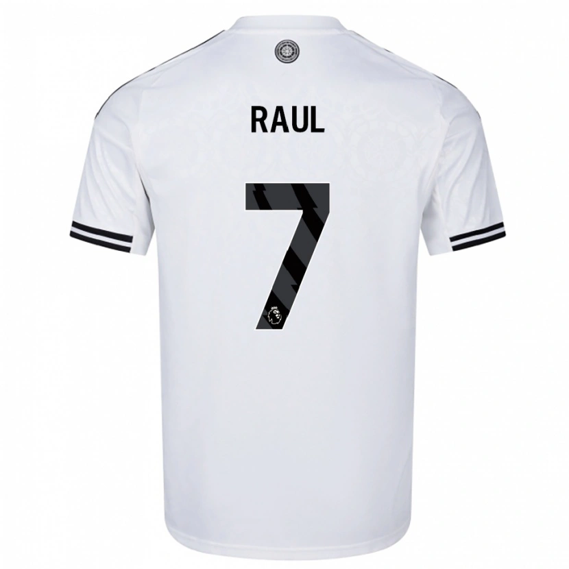 Danxen Męski Raúl Jiménez #7 Biało-Czarny Domowa Koszulka 2025/26 Koszulki Klubowe