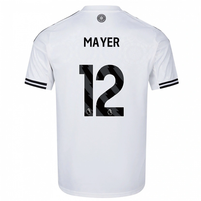 Danxen Męski Oliver Mayer #12 Biało-Czarny Domowa Koszulka 2025/26 Koszulki Klubowe