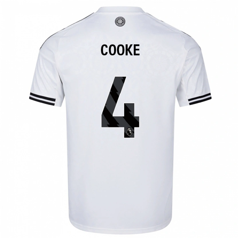 Danxen Męski Logan Cooke #4 Biało-Czarny Domowa Koszulka 2025/26 Koszulki Klubowe