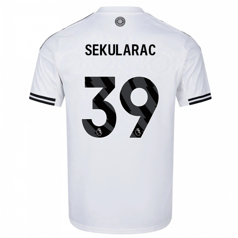 Danxen Męski Kristian Sekularac #39 Biało-Czarny Domowa Koszulka 2025/26 Koszulki Klubowe