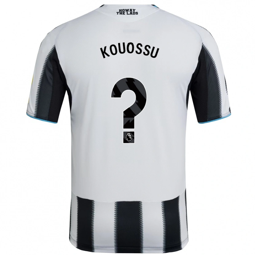 Danxen Męski Jayden Kouossu #0 Czarno-Biały Domowa Koszulka 2025/26 Koszulki Klubowe