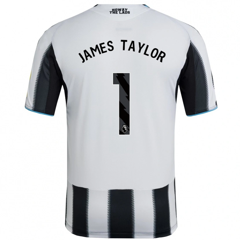Danxen Męski James Taylor #1 Czarno-Biały Domowa Koszulka 2025/26 Koszulki Klubowe