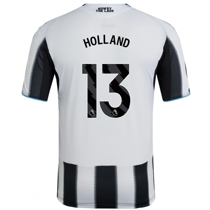 Danxen Męski Oliver Holland #13 Czarno-Biały Domowa Koszulka 2025/26 Koszulki Klubowe