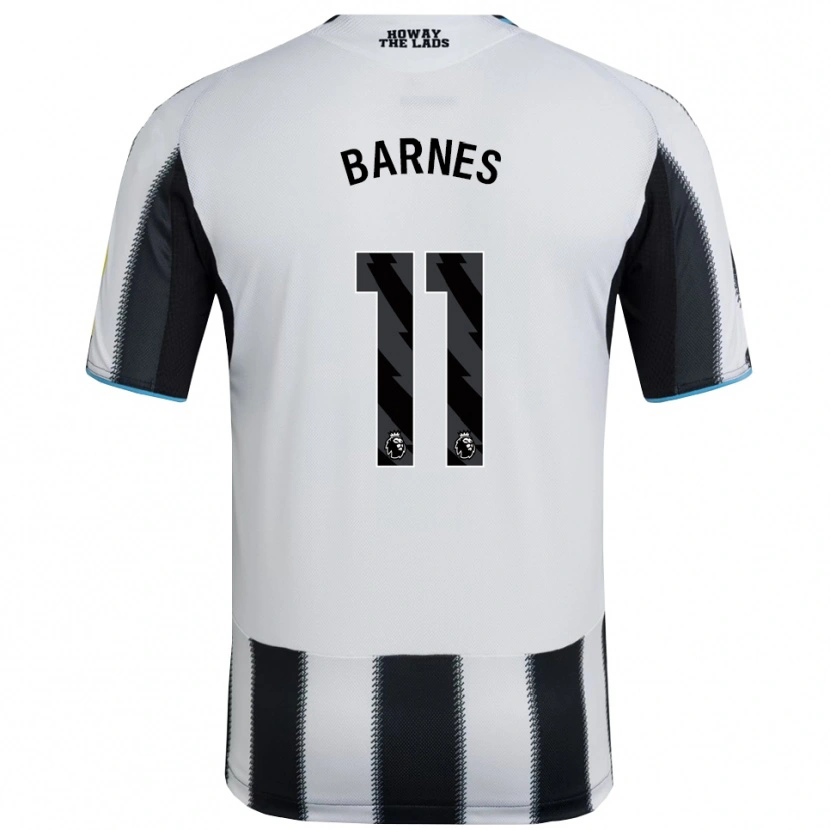 Danxen Męski Harvey Barnes #11 Czarno-Biały Domowa Koszulka 2025/26 Koszulki Klubowe