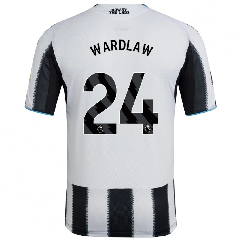 Danxen Męski Charlotte Wardlaw #24 Czarno-Biały Domowa Koszulka 2025/26 Koszulki Klubowe